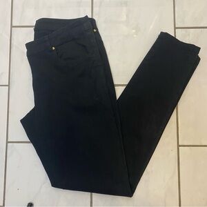 H&M black cotton stretch skinny chino pants slacks lightweight jeans 12